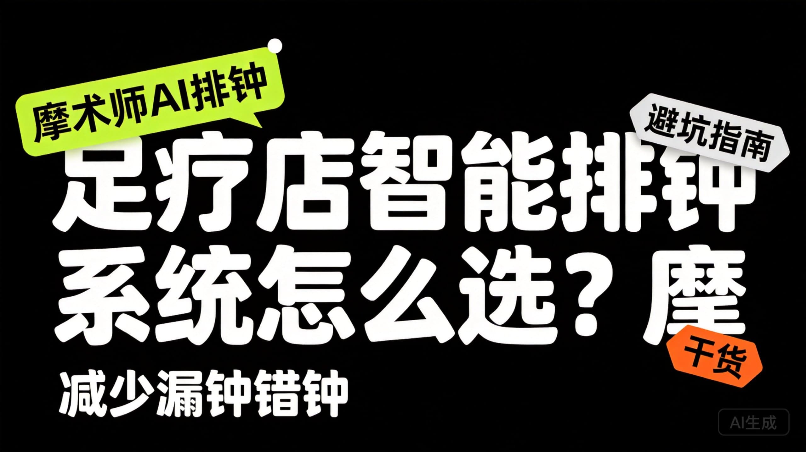 足疗店智能排钟系统怎么选？摩术师AI排钟减少漏钟错钟